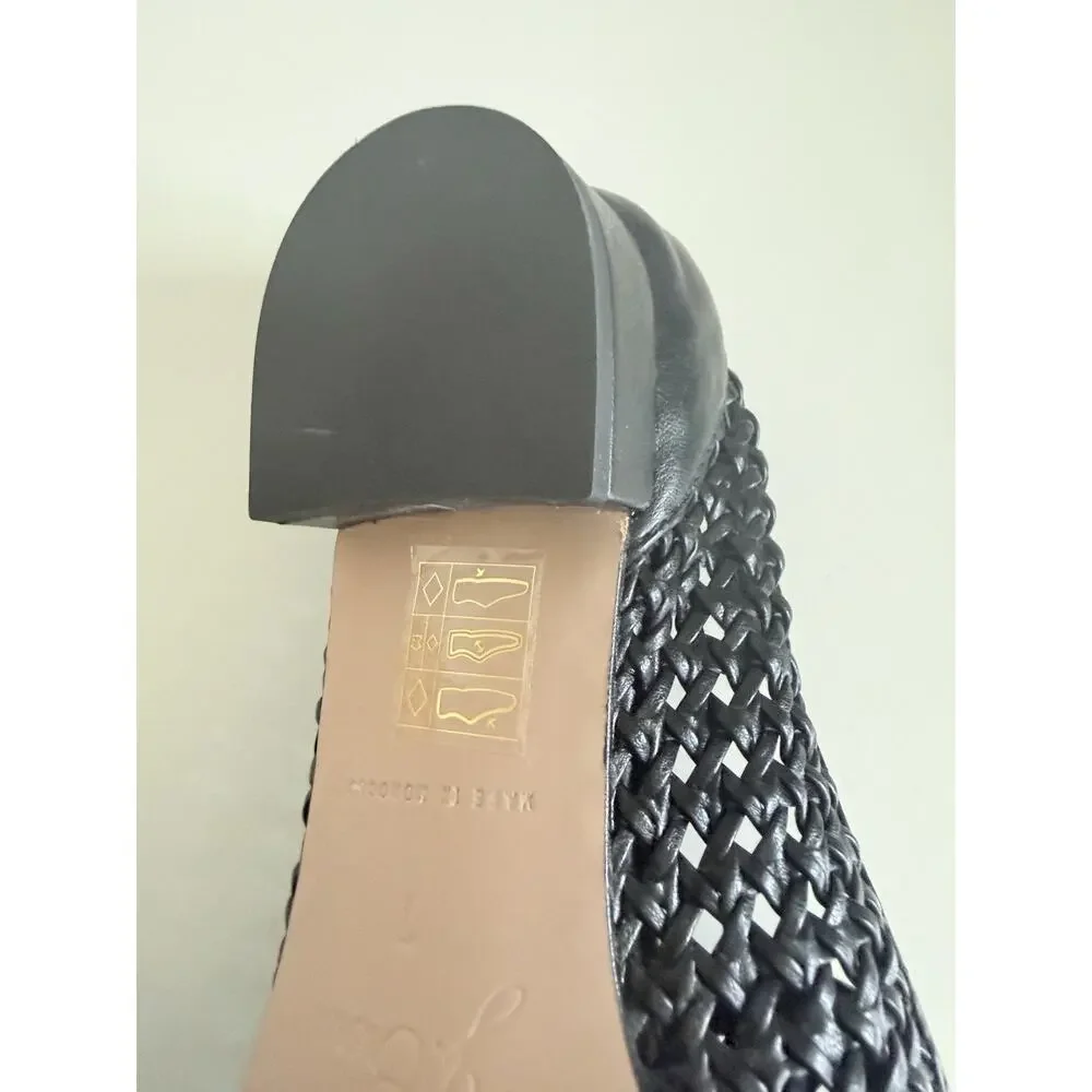 J. Crew Black Woven Loafers with Bow 7